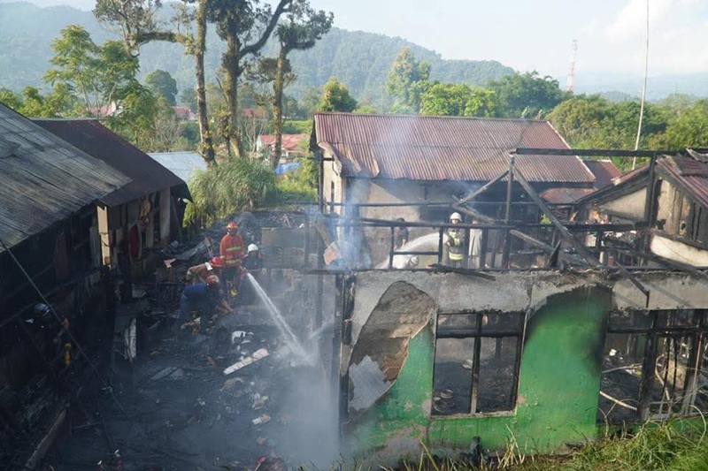 Kondisi rumah warga  pasca musibah kebakaran.
