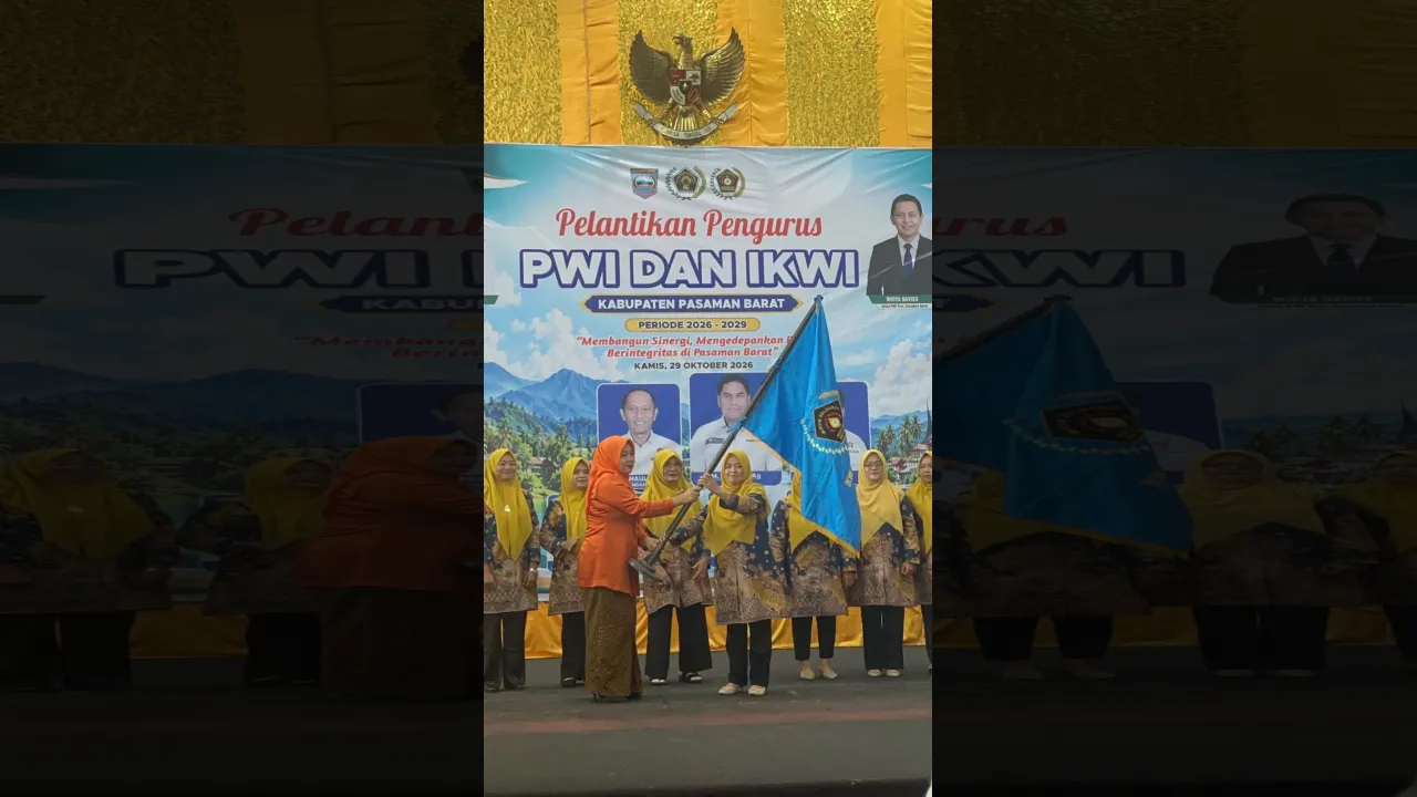 Pelantikan Pengurus IKWI PWI Kabupaten Pasaman Barat oleh Ketua IKWI Provinsi Sumatera Barat,  Kamis 29 Oktober 2026