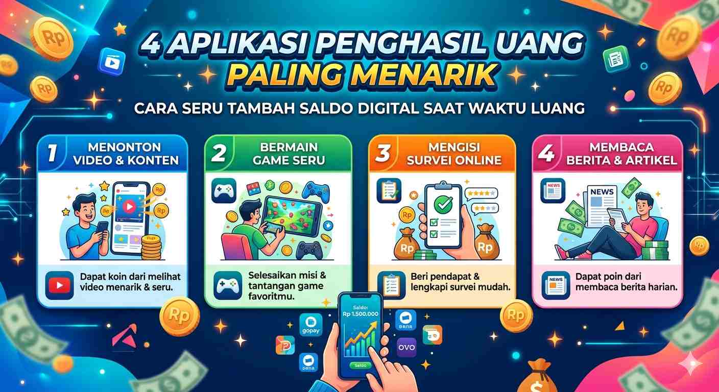 4 Aplikasi Penghasil Uang Paling Menarik