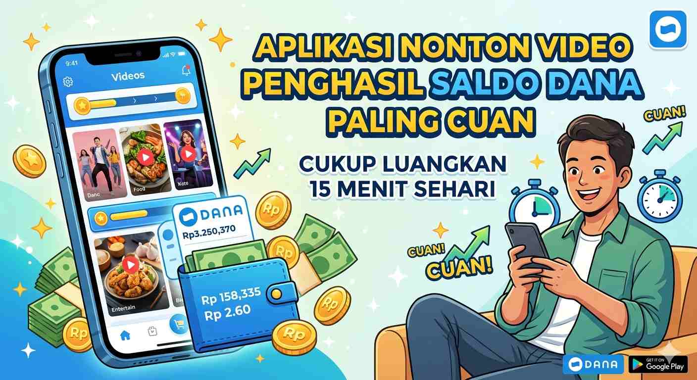 Aplikasi Nonton Video Penghasil Saldo DANA Paling Cuan