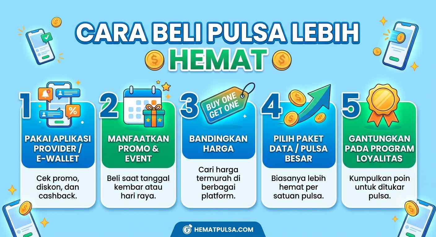 Cara Beli Pulsa Lebih Hemat