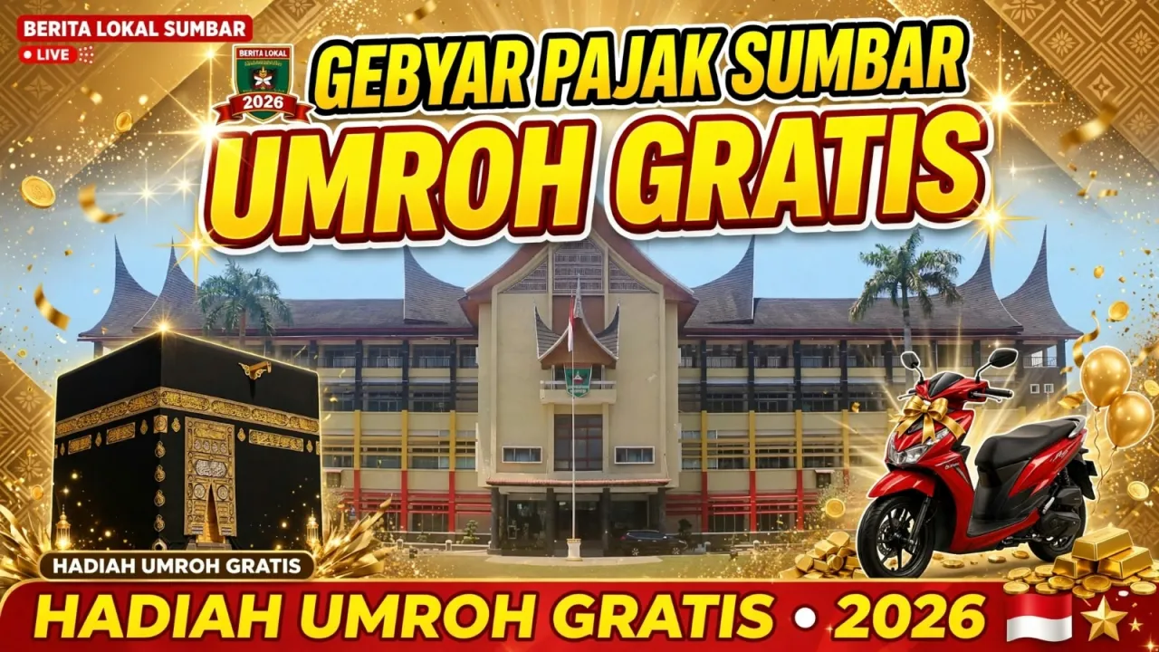 gebyar pajak sumbar 2026 hadiah umroh gratis