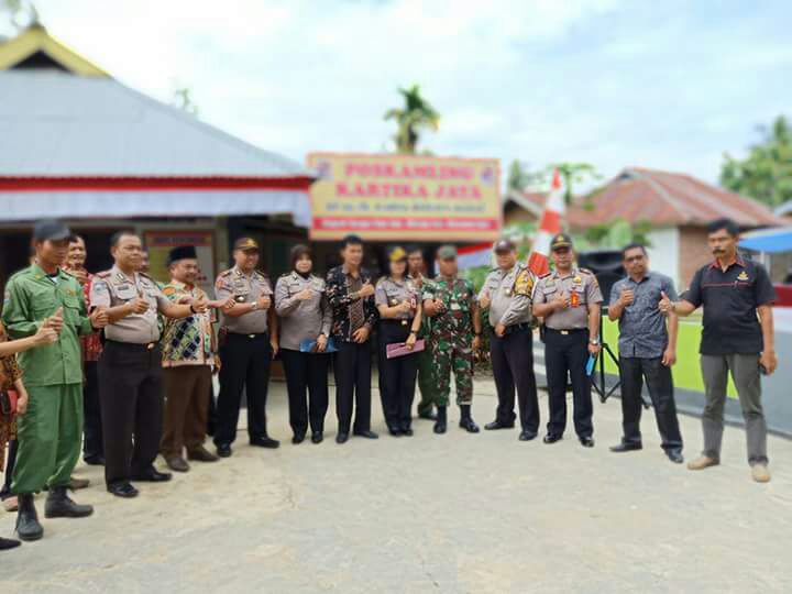 Kunjungan Tim dari Polda Sumbar ke Nagari Sungai Duo, Kab Dharmasraya, dalam penilaian Kampung Aman, tingkat Prov Sumbar.