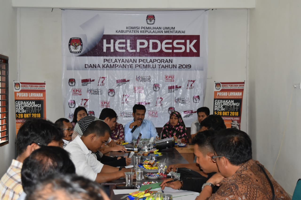Suasana Rakor singkronisasi data pemilih di KPU Mentawai