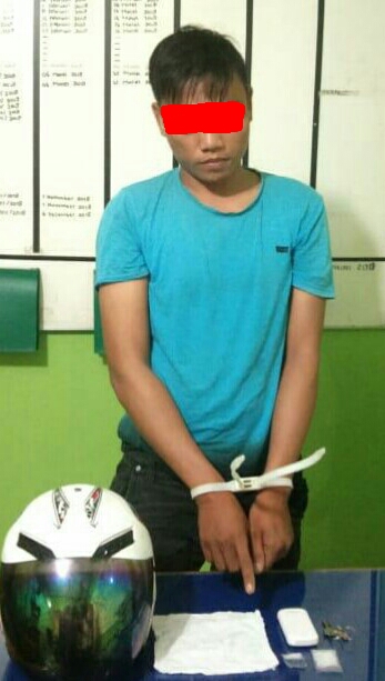 Salah seorang pelaku penyalahgunaan narkoba yang ditangkap jajajaran Polres Pasaman