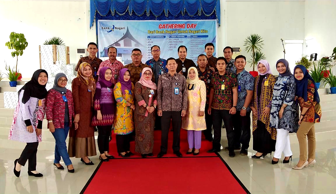 Gathering Day Bank Nagari Cabang Simpang Empat dengan Pemerintah Kabupaten Pasaman Barat dan Forkopimda, Kamis (18/7) di Balairung Tuan Basamo setempat
