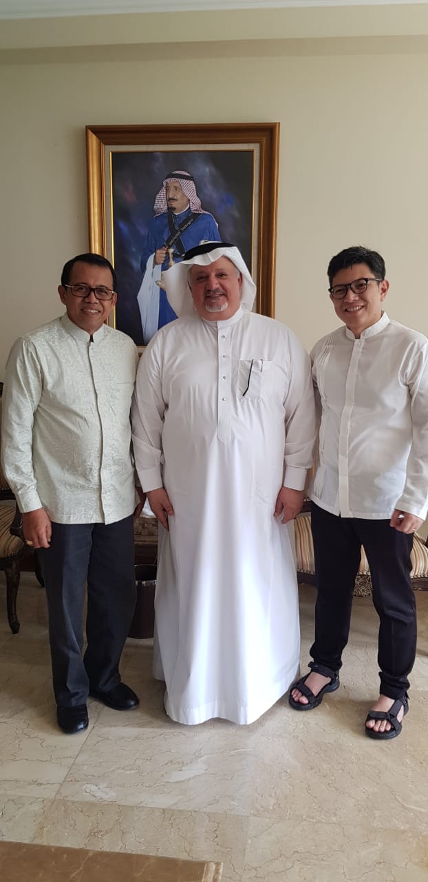Ganefri bersama Dubes Arab Saudi dan tokoh Media Alfito Dianofa