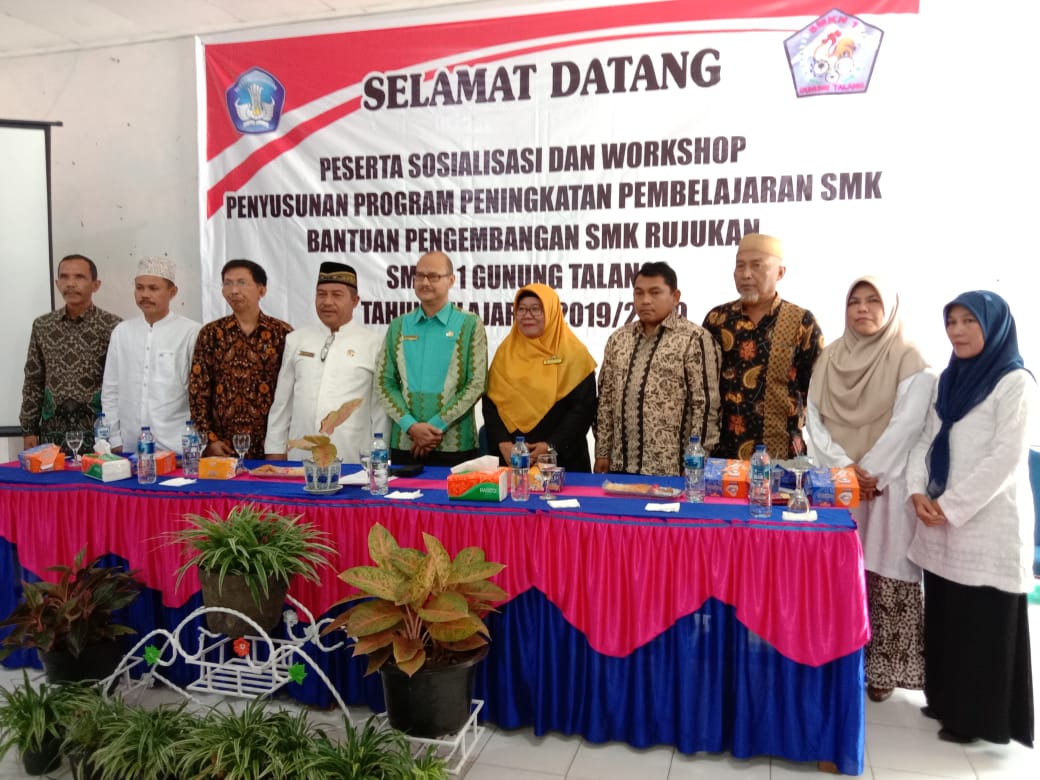 SMKN 1 Gunung Talang mengadakan acara Sosialisasi dan Workshop Penyusunan Program Peningkatan Pembelajaran, Jumat (30/8).