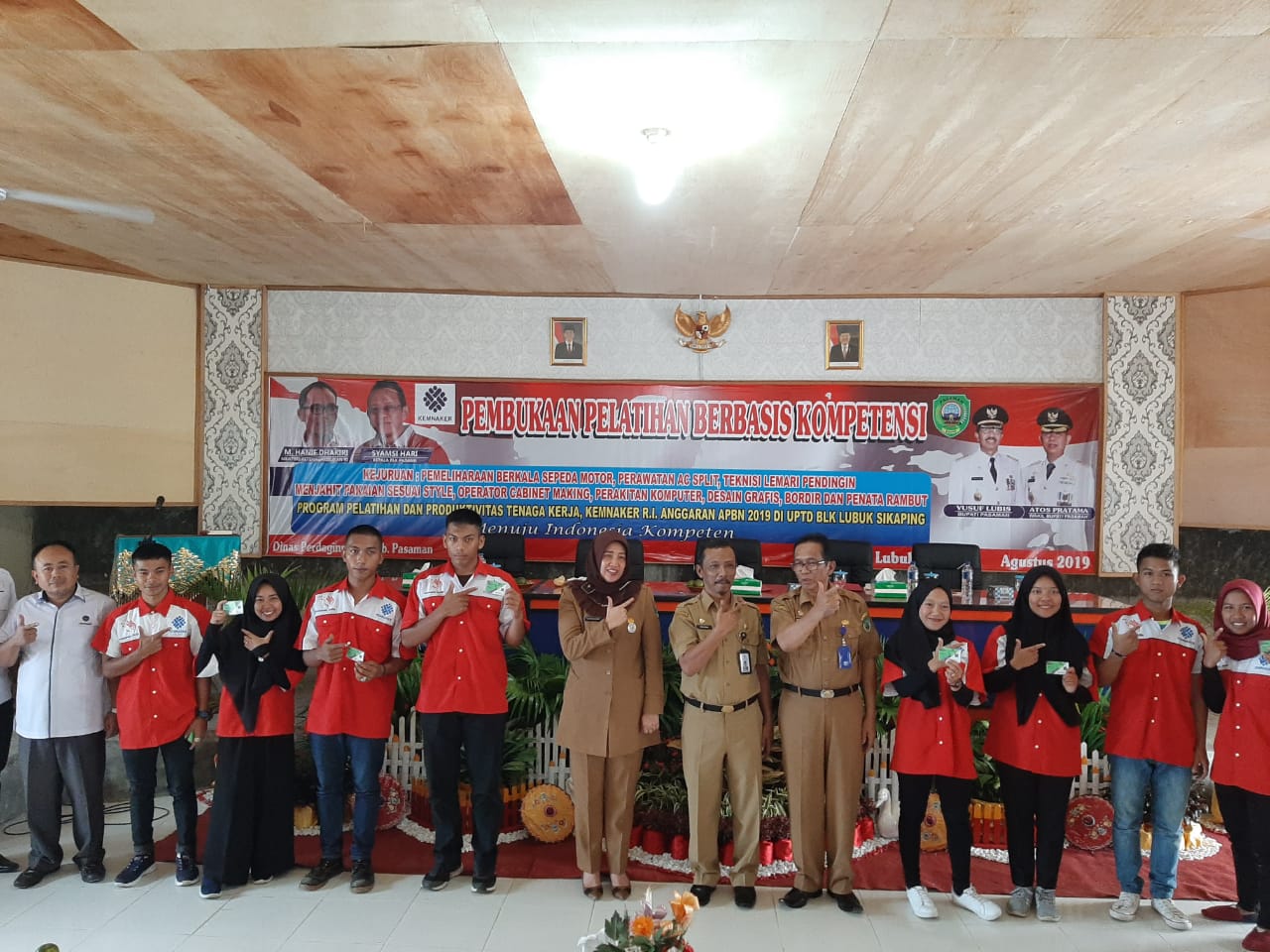 Suasana pembukaan pelatihan kerja di BLK Lubuk Sikaping,