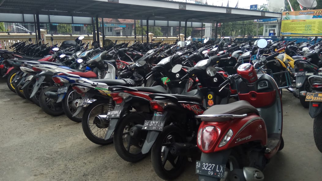 Operasi Patuh di wilayah Polresta Bukittinggi berhasil menjaring sejumlah sepeda motor
