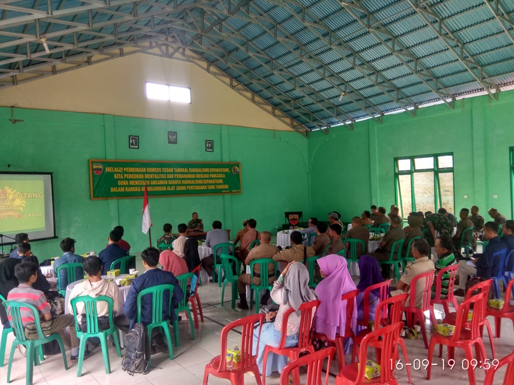Kodim 0306/50 Kota Gelar  Komsos Perkokoh Mentalitas dan Pemahaman Ideologi Pancasila 