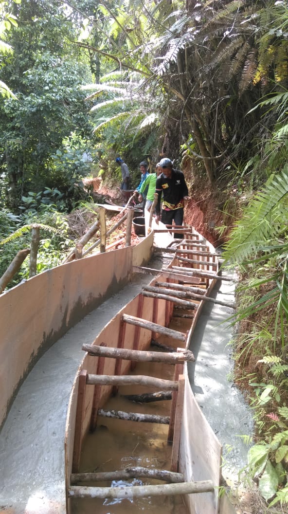 Irigasi yang dibangun di Jorong Batu Bauak, Kanagarian Sungai Rimbang kecamatan Suliki .