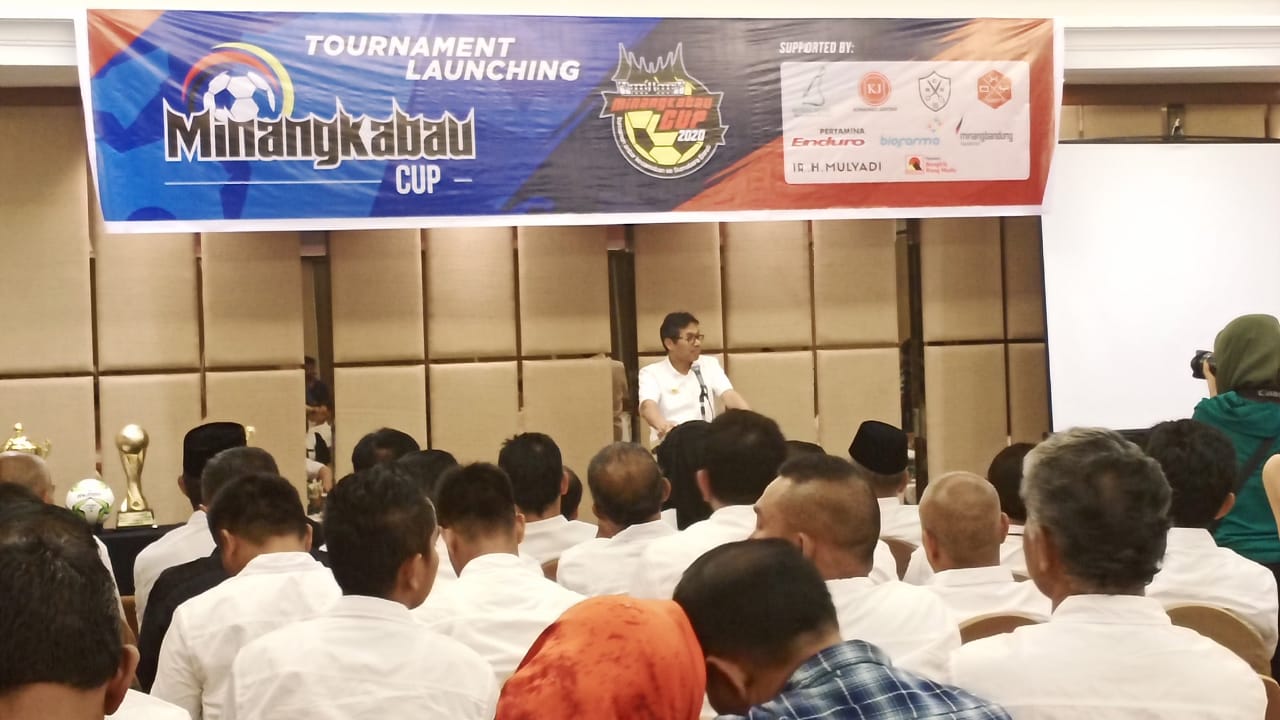 Gubernur Sumbar luncurkan kompetisi Minangkabau Cup, Rabu (11/3/2020).