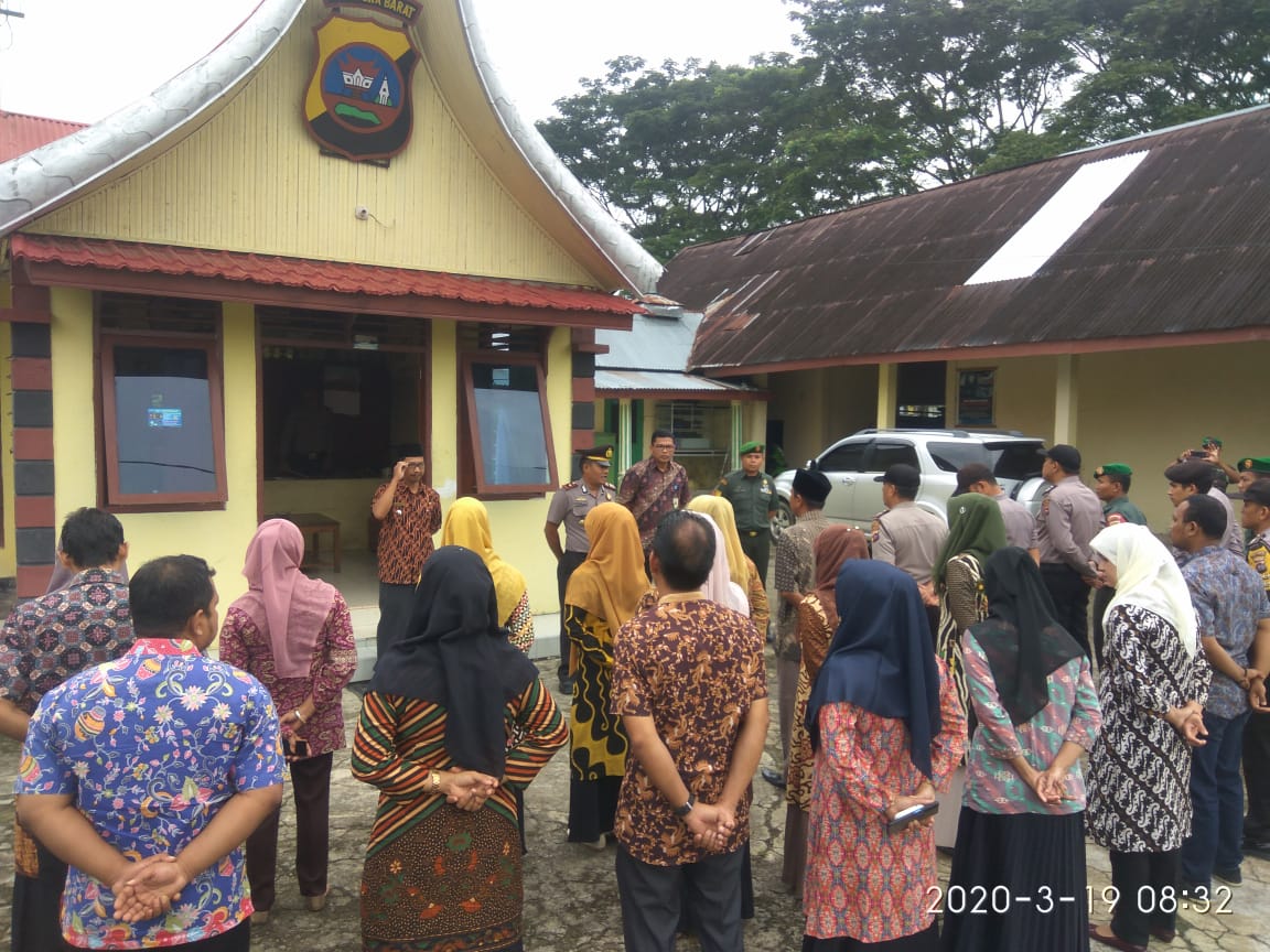 Sosialisasi Corona Virus di Mapolsek Lintau Buo