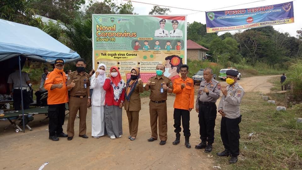 Gugus Tugas Penanganan Covid19 Pasaman yang bertugas di daerah perbatasan