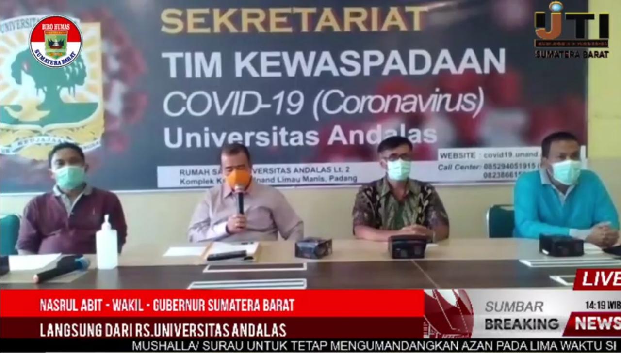 Wagub NA di Sekretariat Tim Kewaspadaan Covid-19 Unand