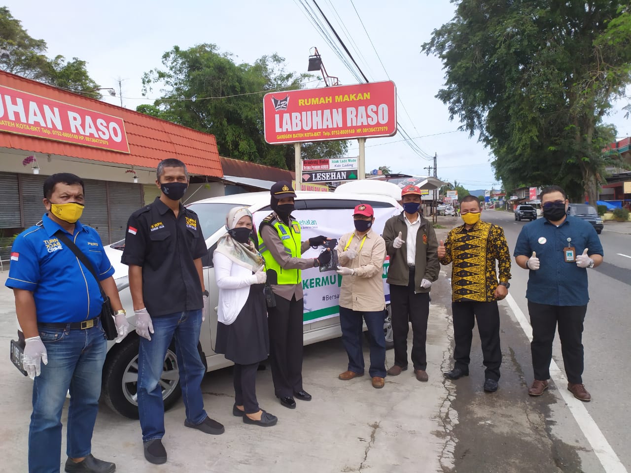 BPJS dan wartawan anggota PWI bagi-bagi masker