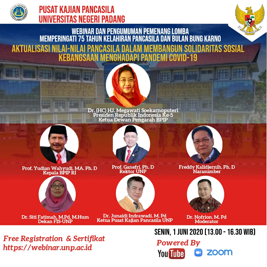 Webinar peringatan Harlah Pancasila di UNP