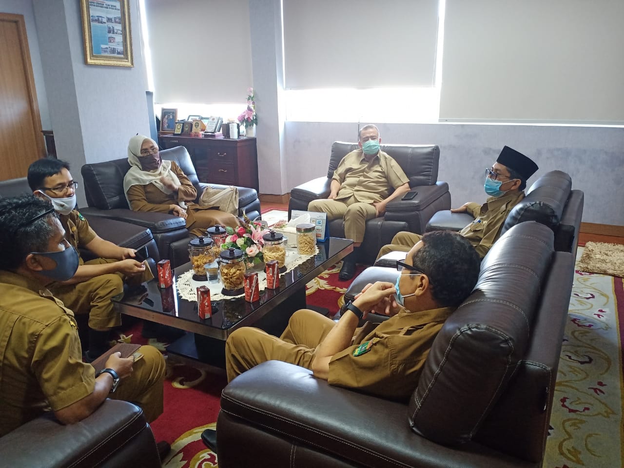 Wagub Nasrul Abit, memimpin rapat persiapan Sumbar, jadi tuan rumah MTQ Nasional XXVIII, 2020. Foto kiriman Novear.