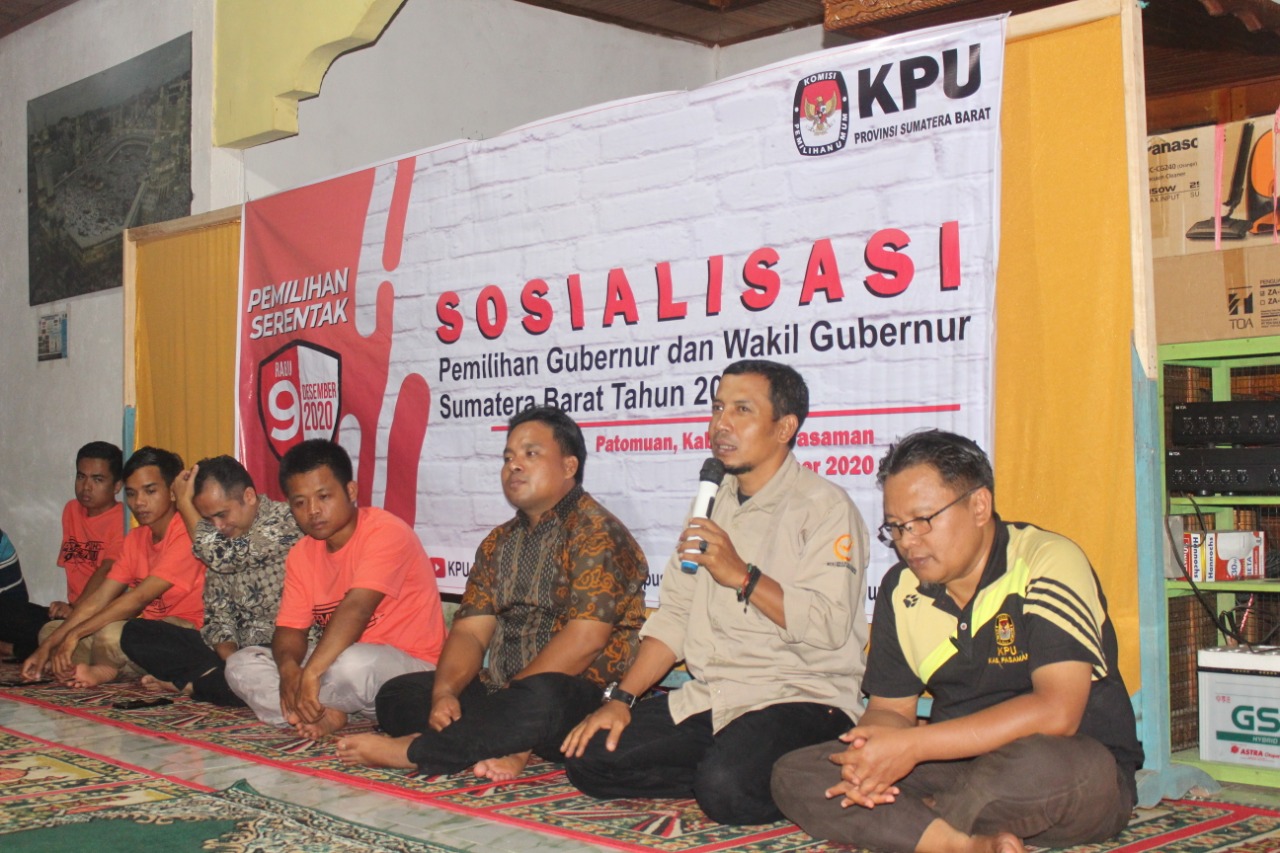 Sosialisasi Pilkada 2020 oleh KPU di Jorong Partamuan, Pasaman