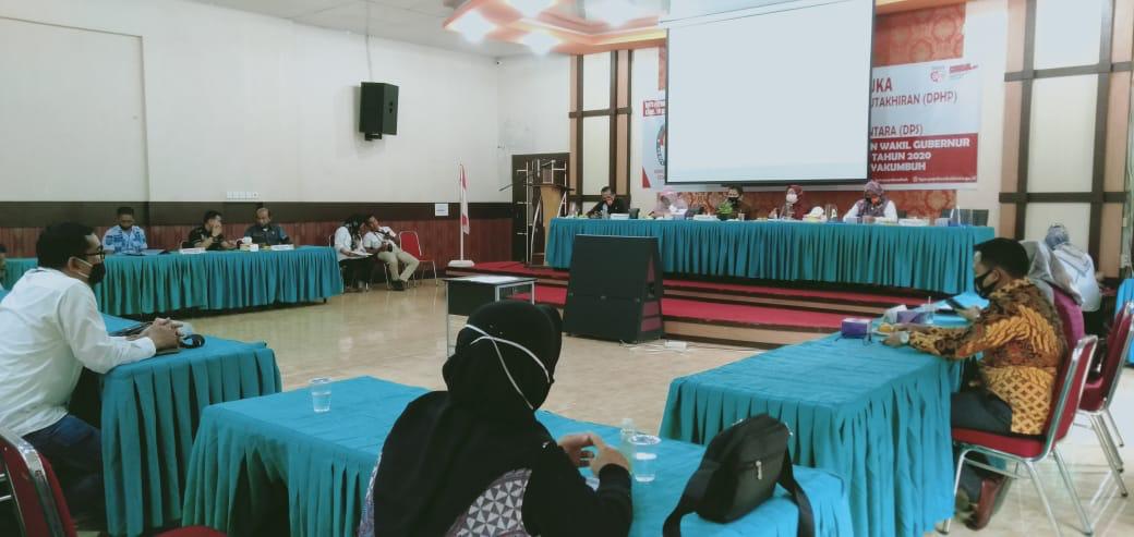 Rapat pleno penyerahan DPS dilaksanakan Jumat (11/09) di Aula KPU Kota Payakumbuh.