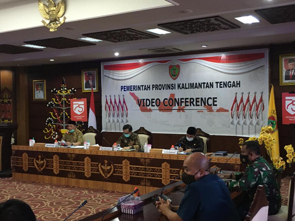 Video conference BAP DPDRI dengan Pemprov Kalteng