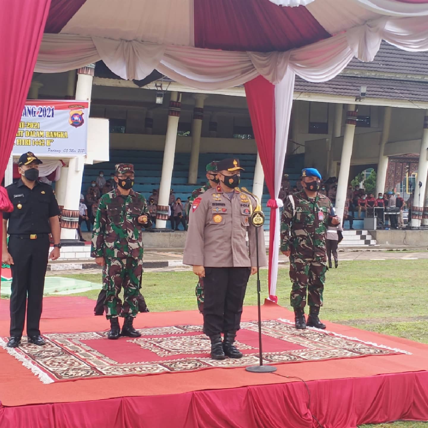 Apel Gelar Pasukan Operasi Ketupat Singgalang, digelar Polda Sumbar, Rabu (5/5/2021), di Imam Bonjol Padang.