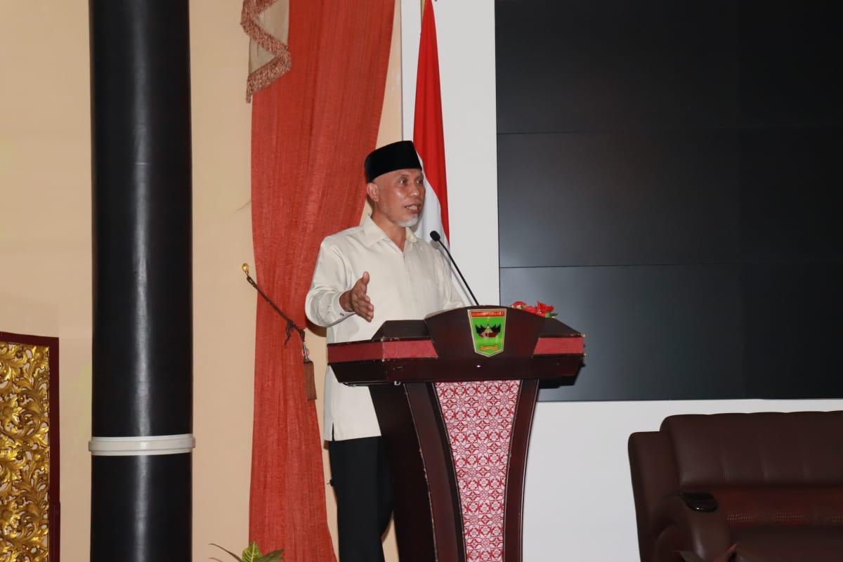 Gubernur Sumbar, menyambut positif silaturahmi Ikatan Akuntan Indonesia IAI Sumbar, di Padang, Minggu (13/6/2021).