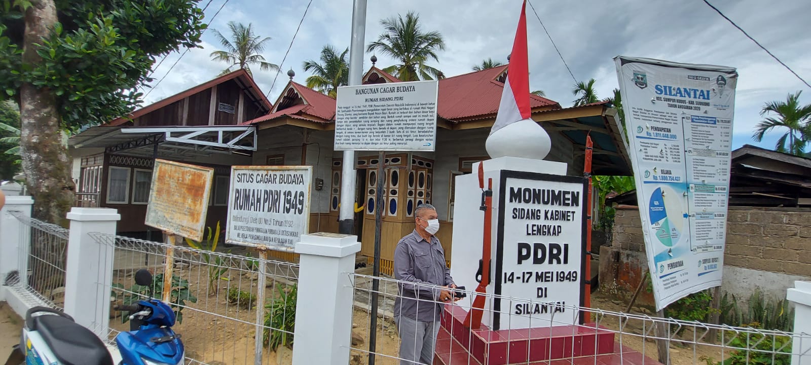 Lokasi Monumen PDRI, didatangi Tim Survey Provinsi Sumbar, Sabtu (31/7/2021). 