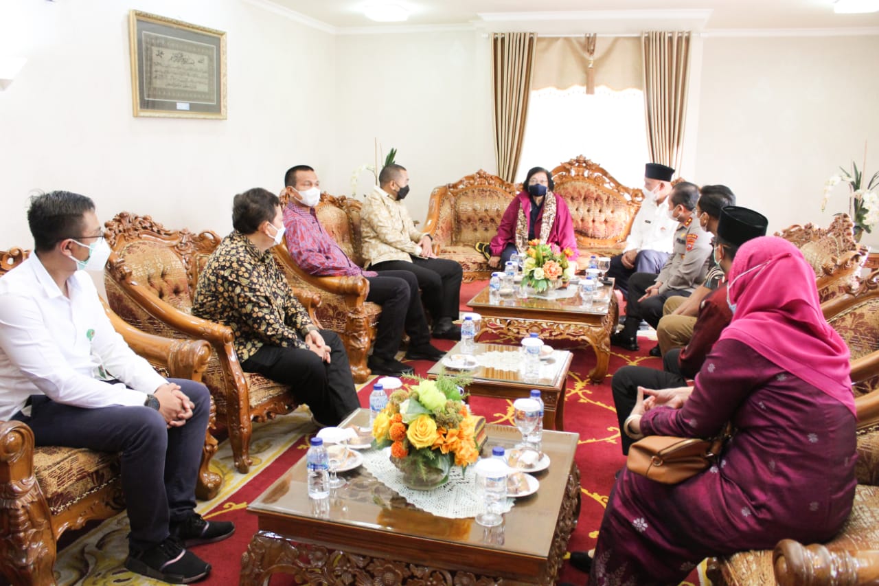 Menteri Lingkungan Hidup dan Kehutanan LHK, Siti Nurbaya, diterima Gubernur, Wakil Gubernur dan Forkopimda di BIM, Jumat (27/8/2021).