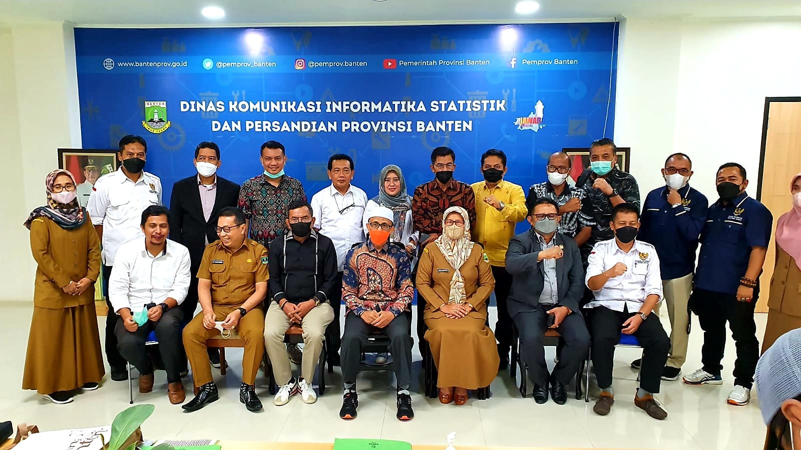 Pertemuan rombongan Studi Komparatif Sumbar dengan Pemprov Banten, Selasa (18/1/2022).