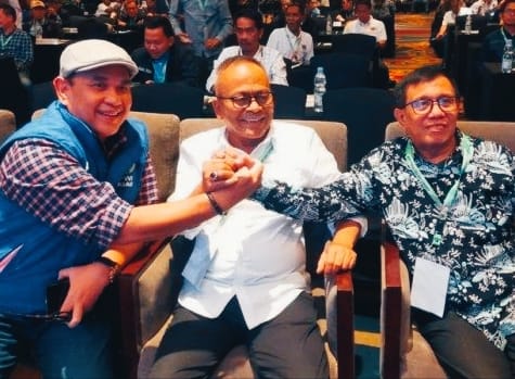 Tiga kandidat Ketua Umum PWI Pusat, Zulmansyah, Atal, Hendry.