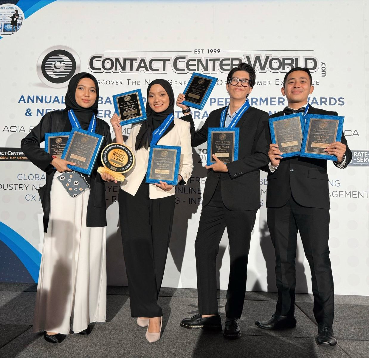 Contact Center (CC) PLN 123 berhasil meraih 8 penghargaan pada ajang Global Contact Center World Awards (GCCWA) 2023 di Estoril, Portugal atas kualitas pelayanannya.