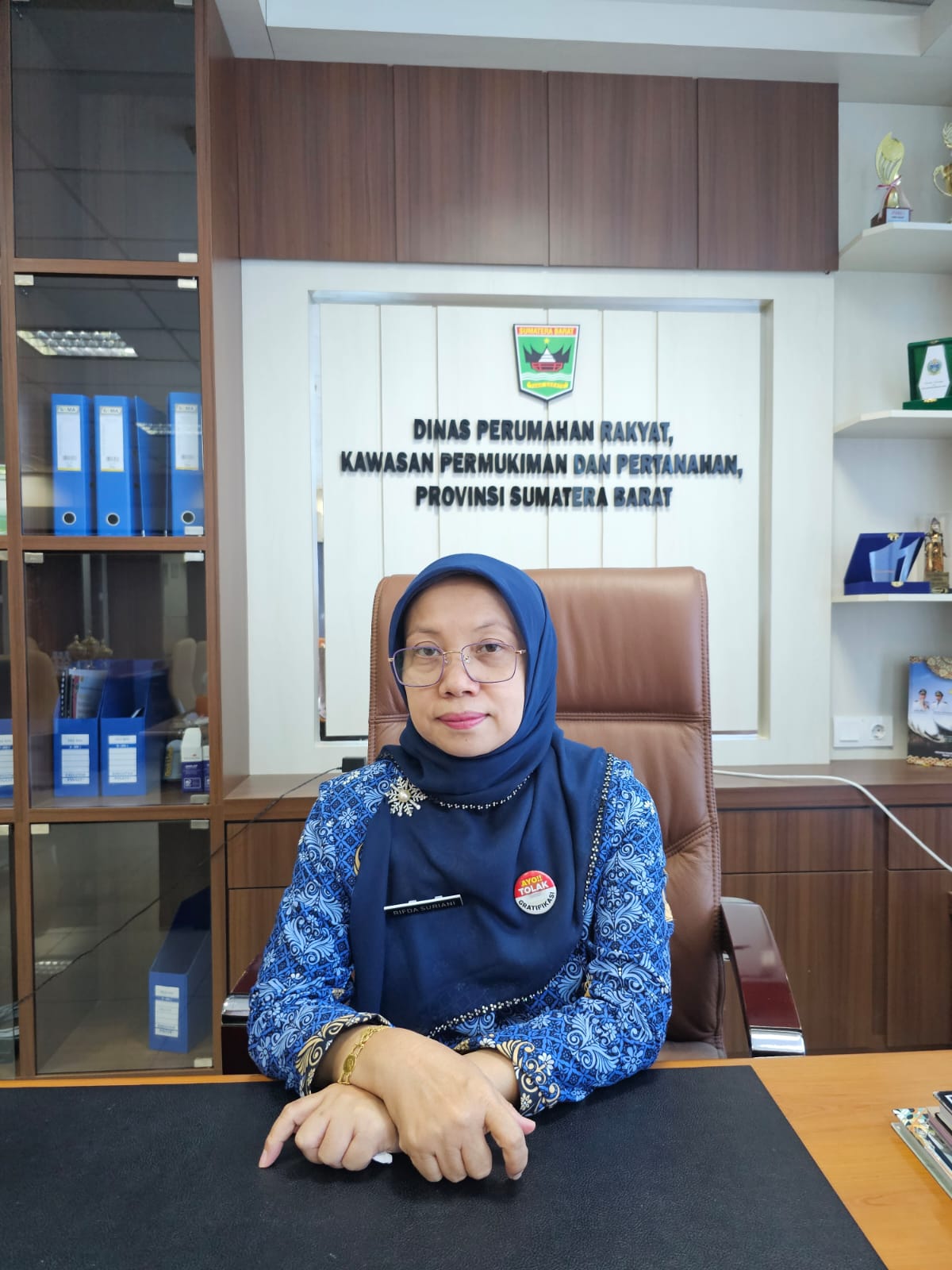 Kepala Dinas Perumahan Rakyat, Kawasan Pemukiman dan Pertanahan (Perkimtan) Provinsi Sumbar, Rifda Suriani. Foto Adpsb. 