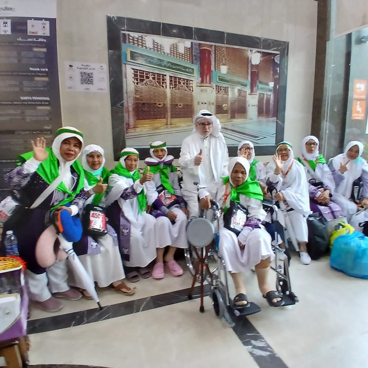 Rombongan jamaah haji Padang Panjang saat dipenginapan