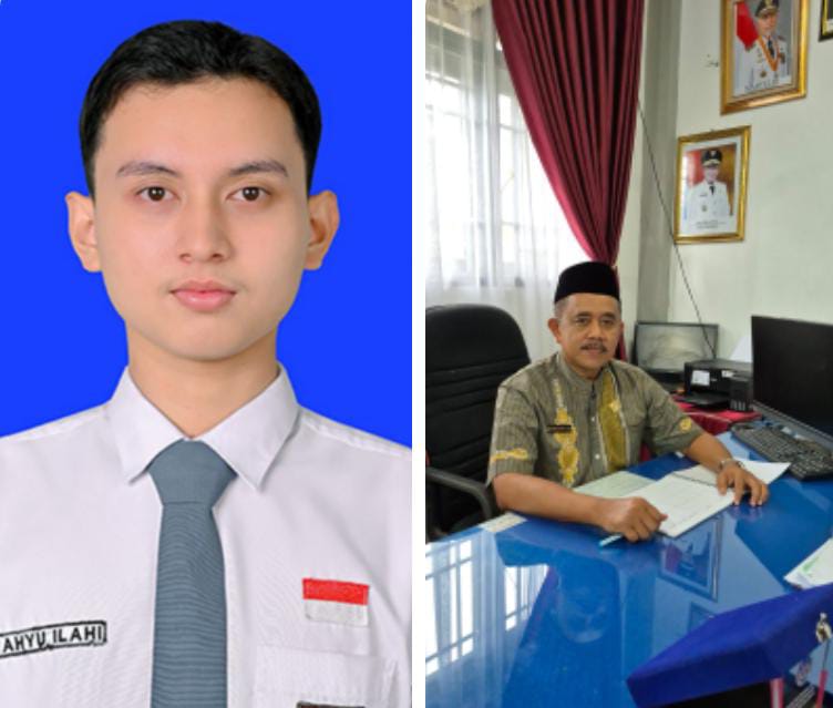 Wahyu Ilahi dan Kepala Sekolah SMAN 3 Batusangkar Sumintarto Nurwahyudi