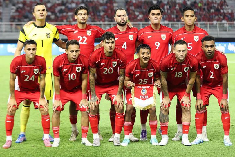 Starting XI Timnas Indonesia di laga FIFA Matchday melawan Chinese Taipei, 5 September 2025 (c) Bola.net/Abdul Aziz