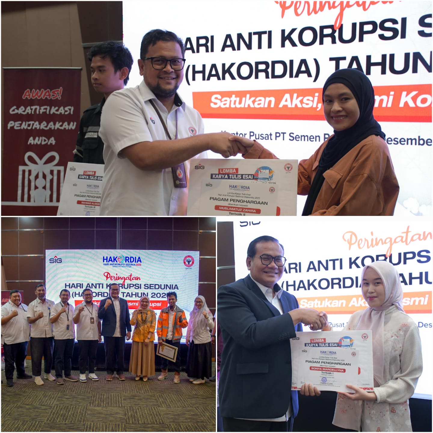 Satukan Aksi, Basmi Korupsi: Semen Padang Umumkan Juara Lomba Esai di Puncak HAKORDIA 2025