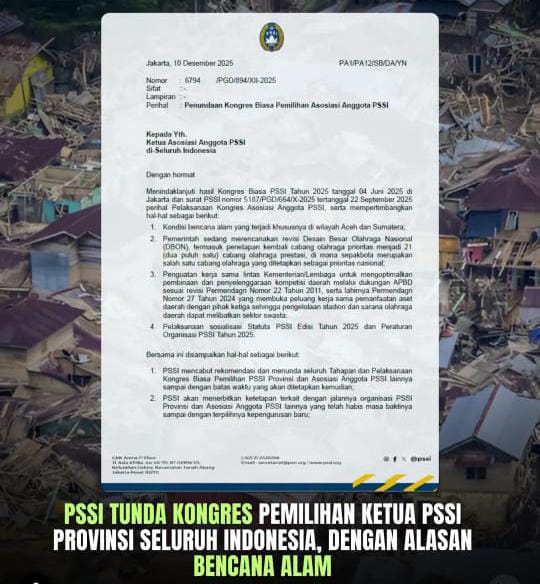 Surat Keputusan PSSI (Foto:Forum Wasit Indonesia)