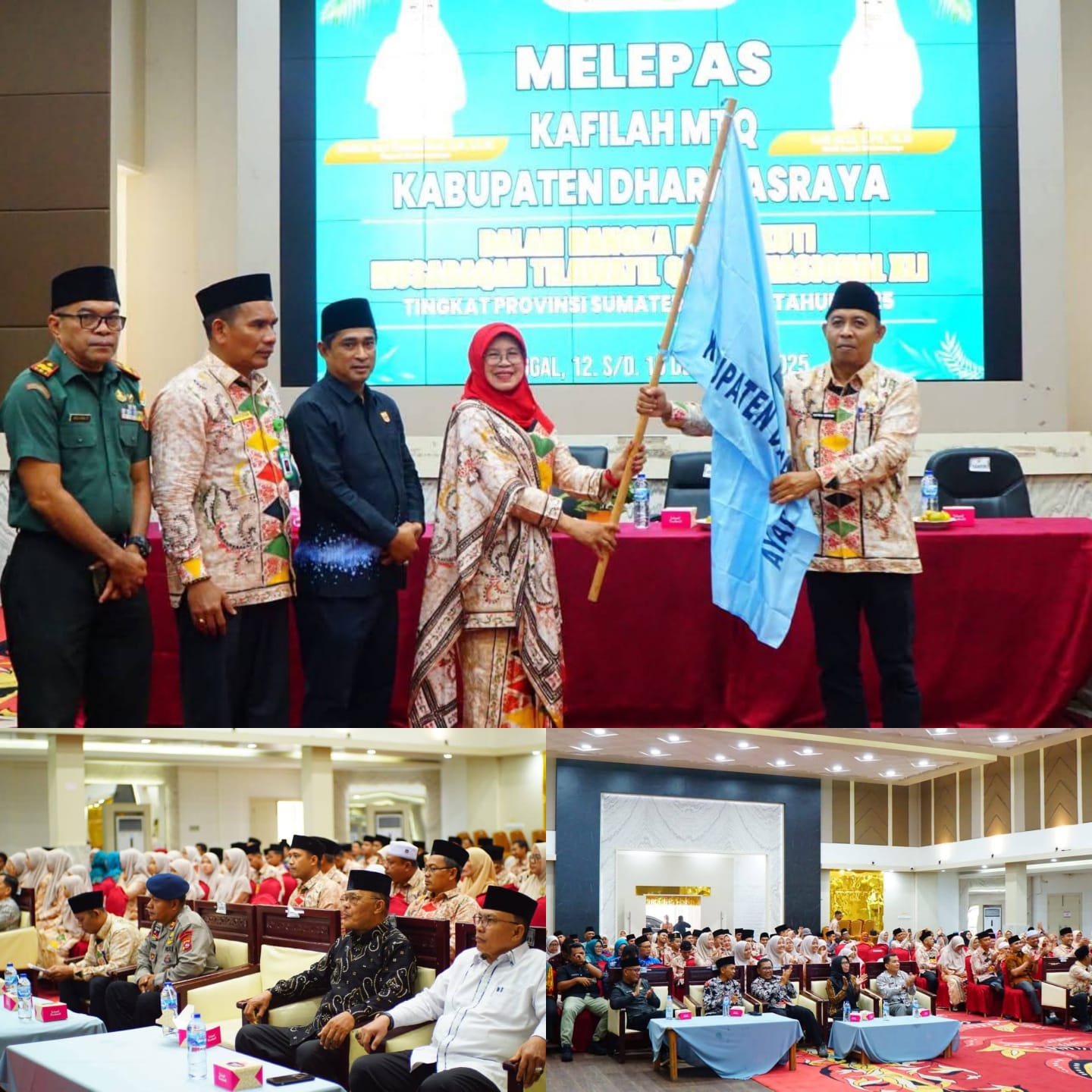 Wabup Leliarni Lepas 130 Kafilah Dharmasraya Menuju MTQ Tingkat Provinsi Sumbar di Bukittinggi