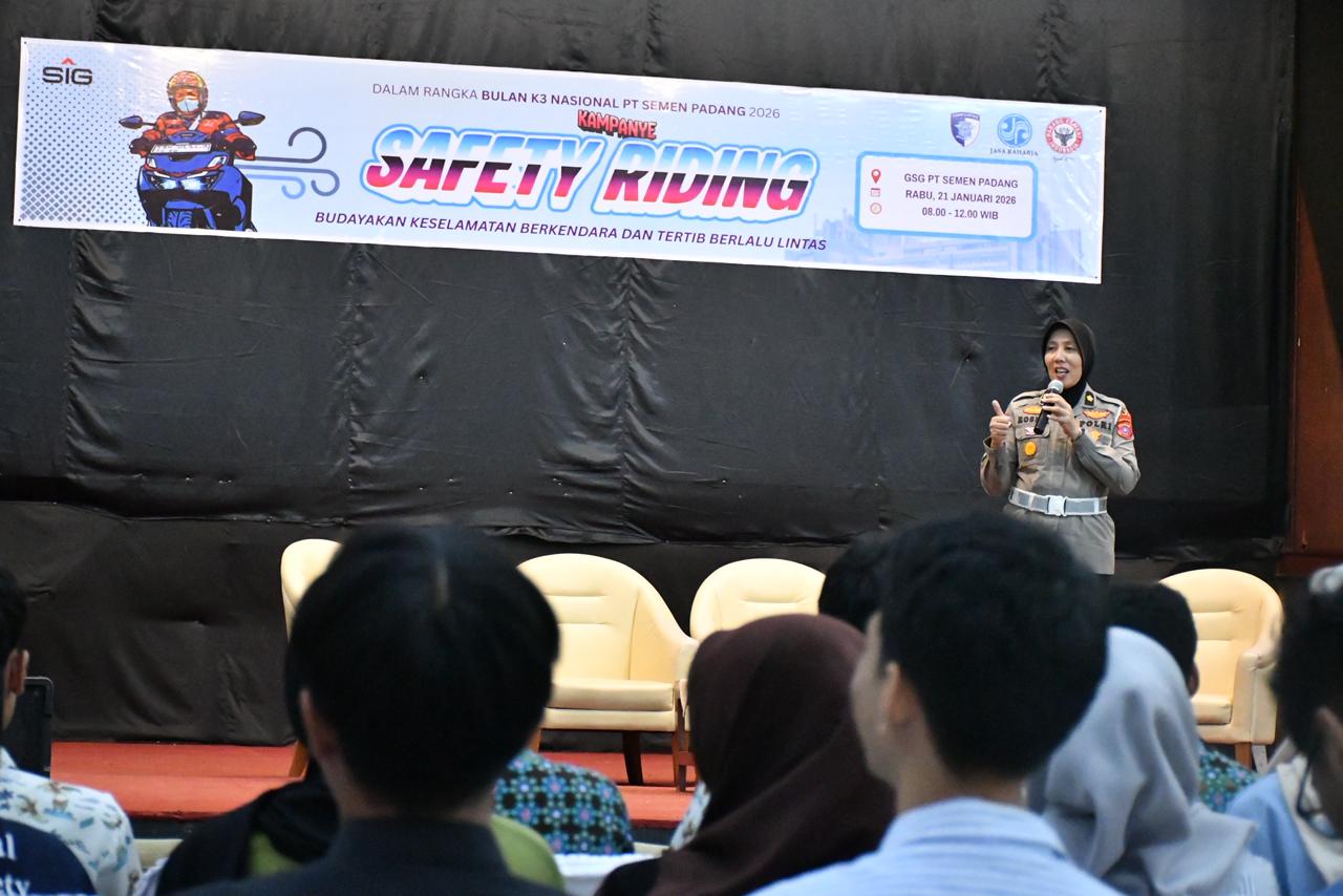 Kasubdit Kamsel Ditlantas Polda Sumbar Apresiasi Kampanye Safety Riding PT. Semen Padang