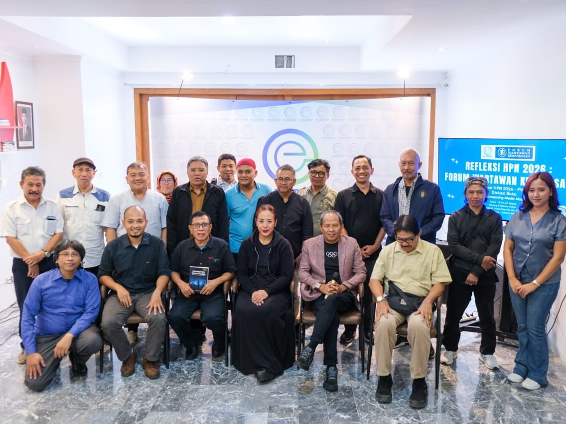 Peserta bedah buku Taufan Hariyadi berjudul Connecting Media Massa di Evident Institute, di Jakarta, Jumat (13/2/2026). Foto ist.