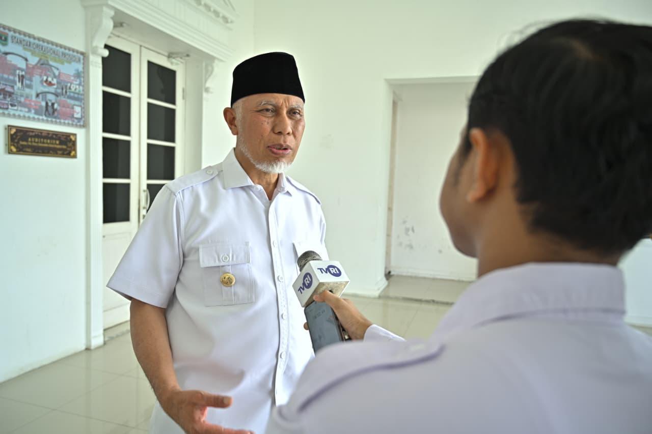 Gubernur Sumbar Mahyeldi, menyebut kehadiran BTS di kawasan Sitinjau Lauik ini merupakan upaya konkret untuk memastikan layanan komunikasi tetap optimal, terutama saat arus mudik Lebaran,” Jumat (20/3/2026). Foto Adpsb. 