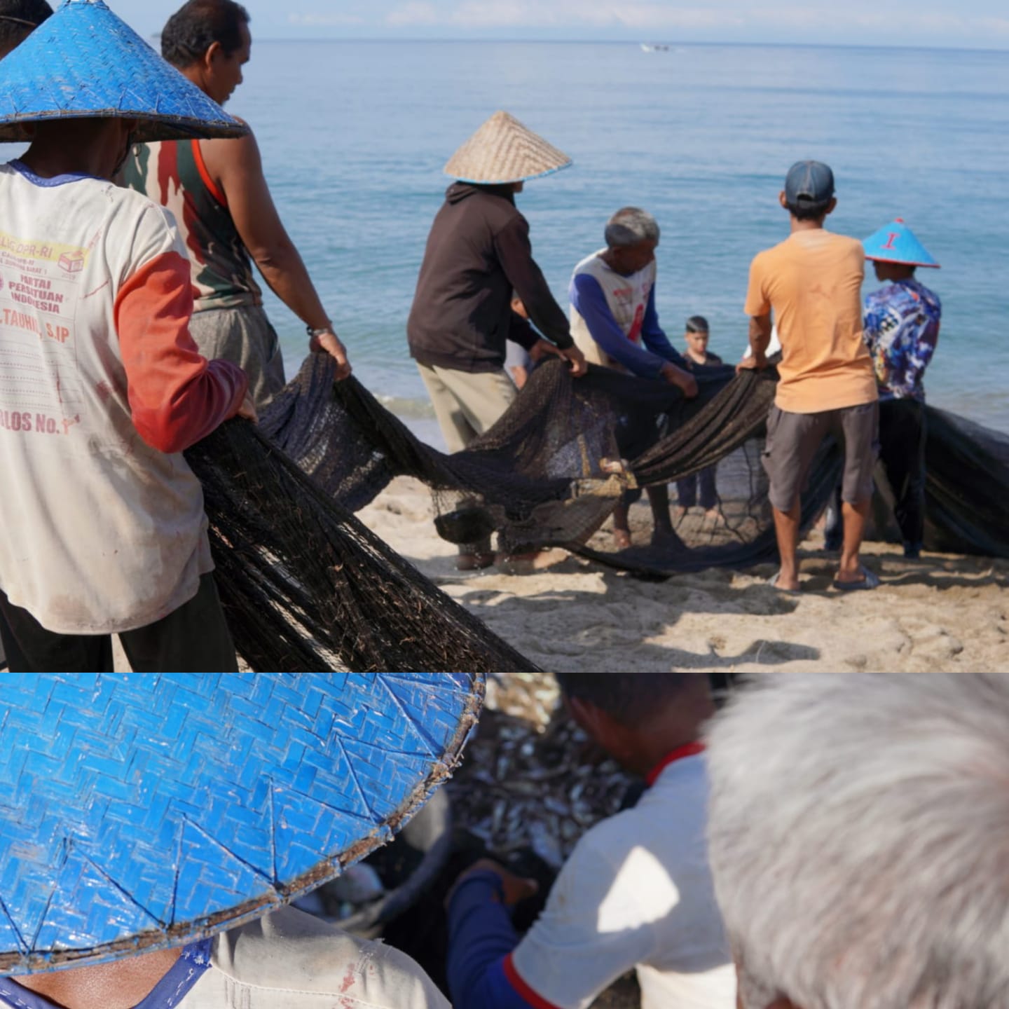 Hasil Tangkapan Nelayan Pukek di Muaro Bantiang Tarusan Pesisir Selatan (Foto: Nanda Irawan)