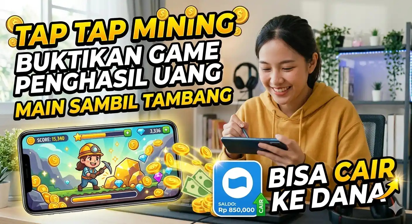 Tap Tap Mining Buktikan Game Penghasil Uang, Main Sambil Tambang Bisa Cair ke DANA