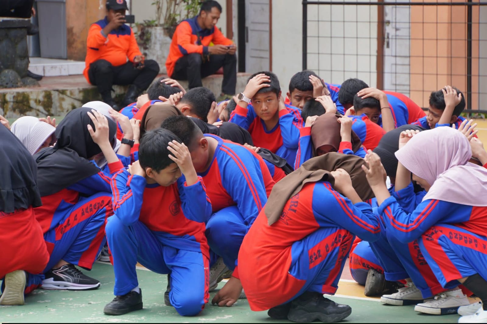 Suasana edukasi kesiapsiagaan bencana dilakukan siswa SMPN 5 Padang Panjang