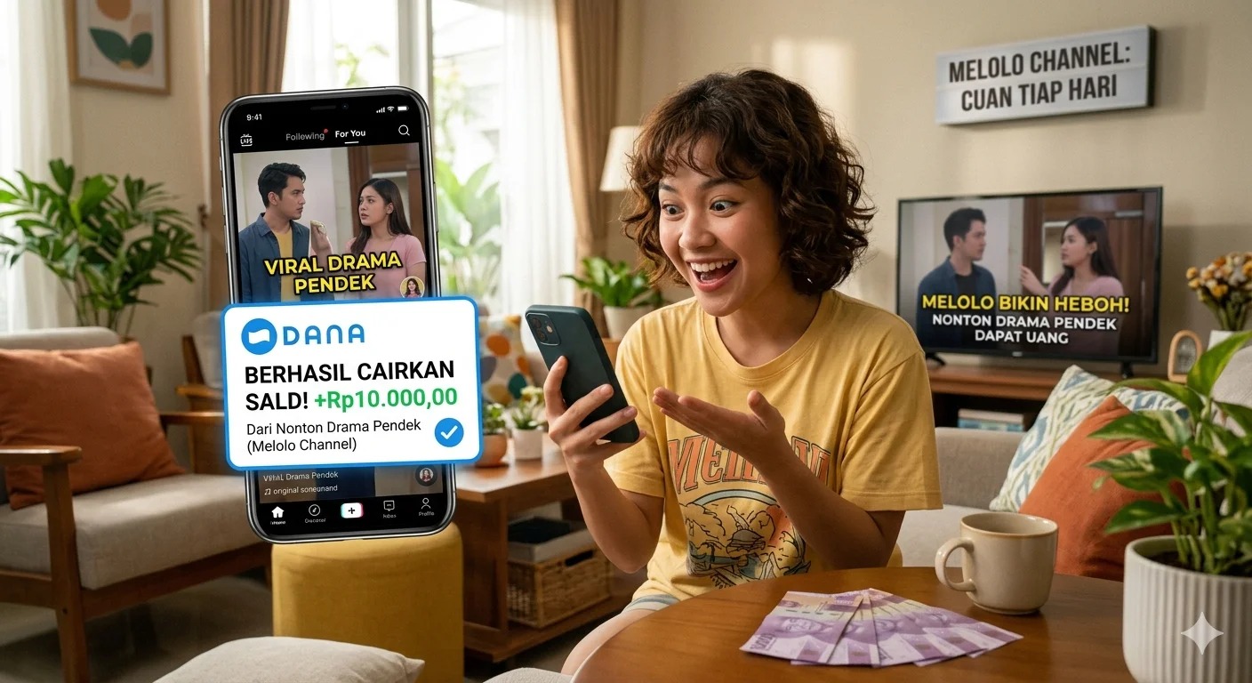 Melolo Bikin Heboh! Nonton Drama Pendek