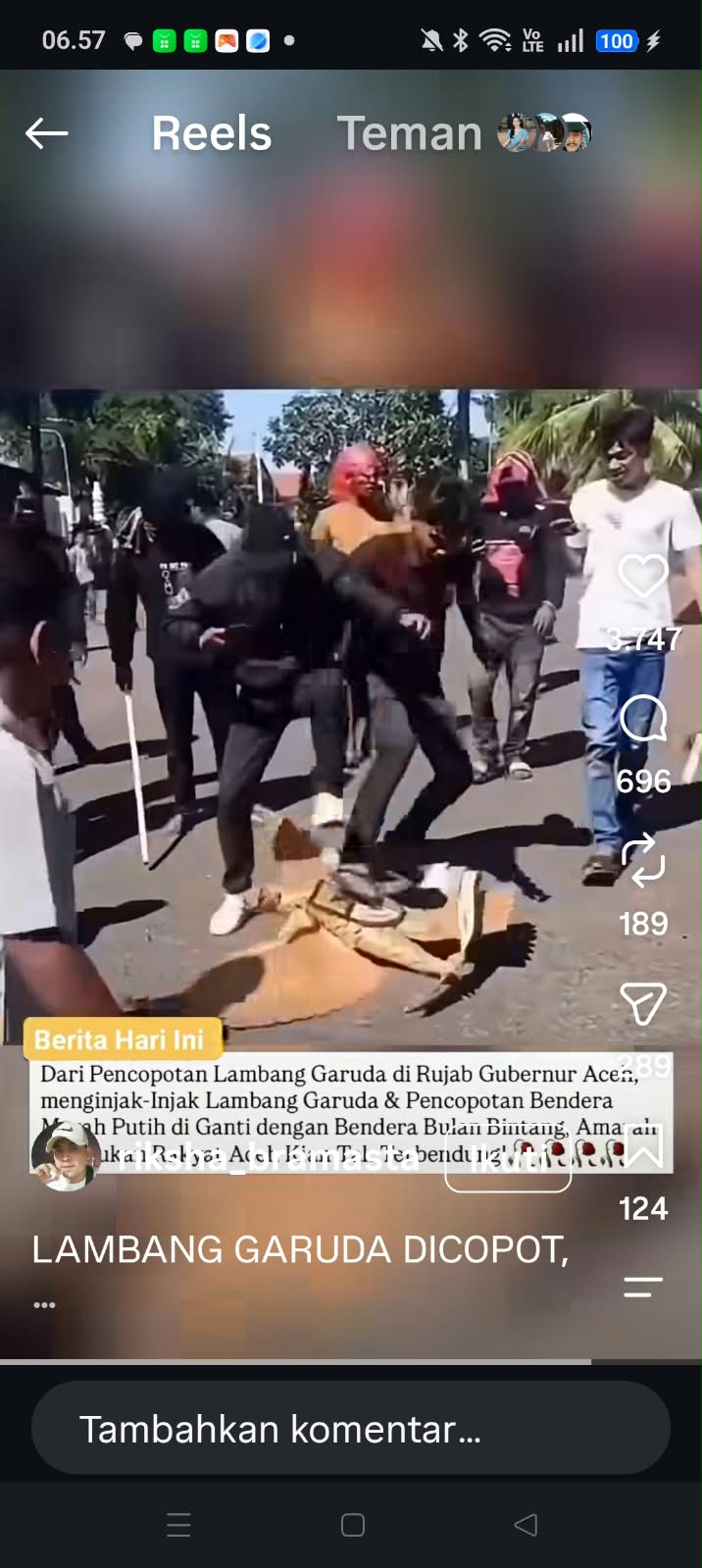 Fot Suasana demo Aceh yang tersebar di medi. Foto ist.