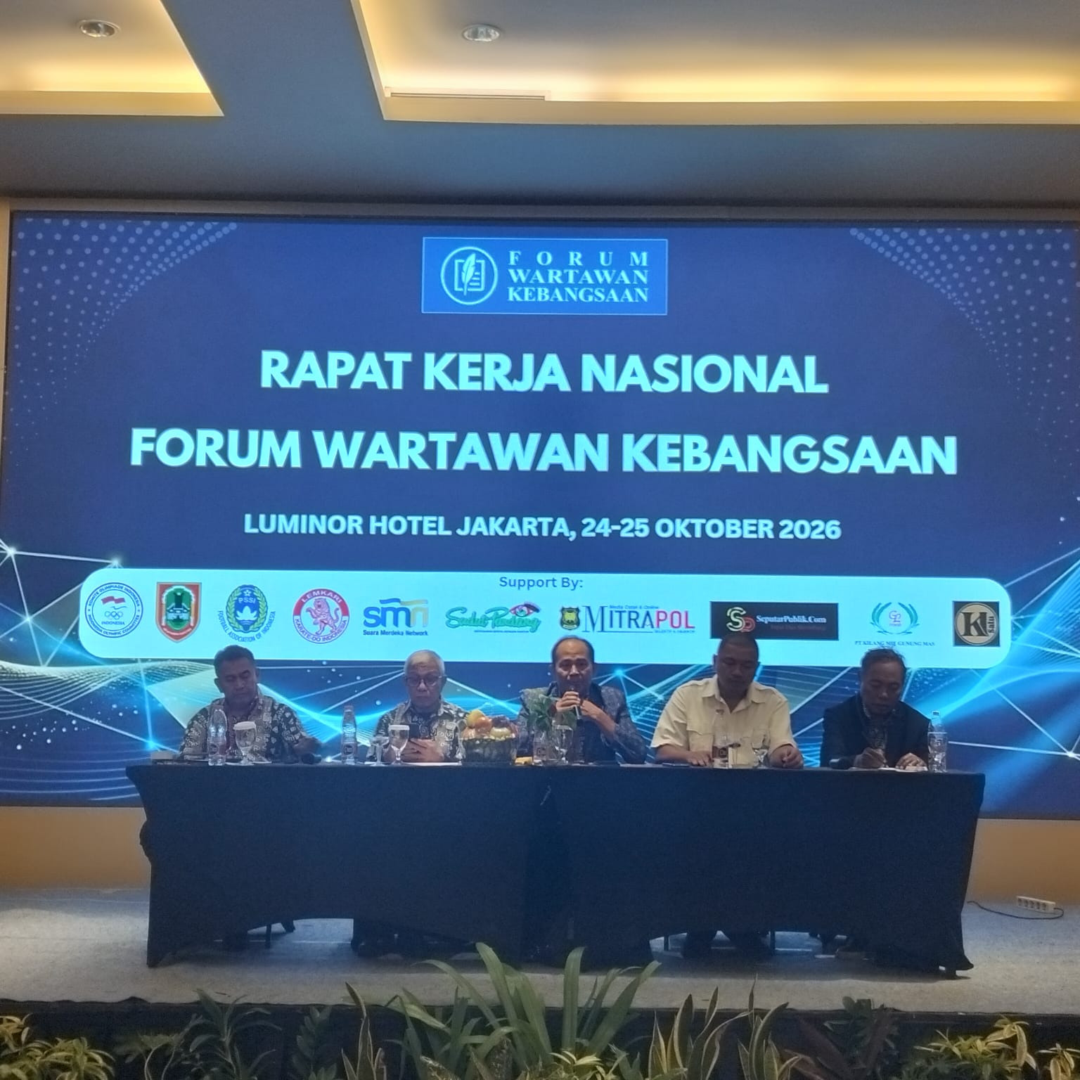 Rakernas Forum Wartawan Kebangsaan (FWK) di Jakarta, Sabtu (24/10/2026). Foto ist.