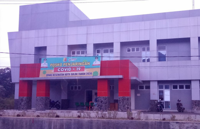 Posko penjaringan Covid 19 Kota Solok.